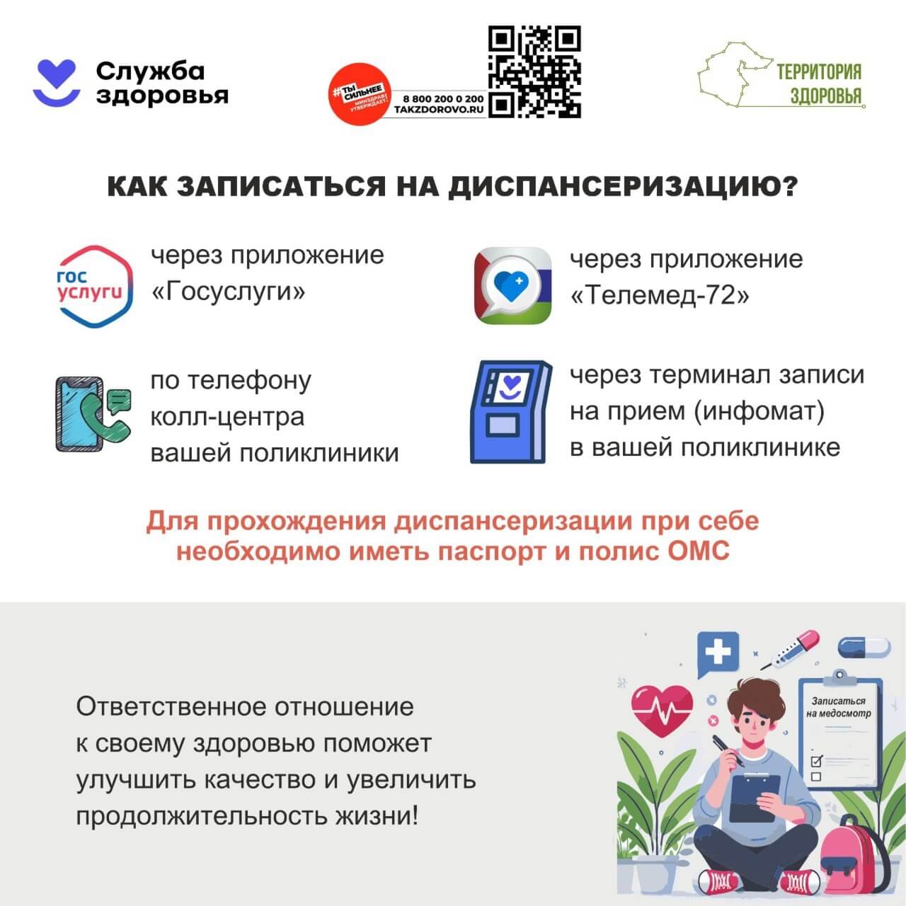 С 22 сентября по 28 сентября - Неделя информированности о важности диспансеризации и профилактических осмотров